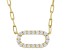 Moissanite 14k Yellow Gold Over Silver Paperclip Necklace .54ctw DEW.