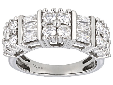 Moissanite Platineve Band Ring 1.74ctw DEW.