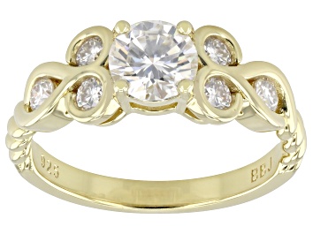 Picture of Moissanite 14k Yellow Gold Over Silver Ring 1.16ctw DEW.