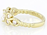 Moissanite 14k Yellow Gold Over Silver Ring 1.16ctw DEW.