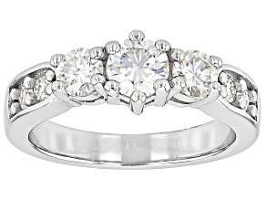 Moissanite Platineve Ring 1.20ctw DEW.