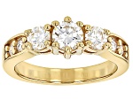 Moissanite 14k Yellow Gold Over Silver Ring 1.20ctw DEW. - MFJ334B