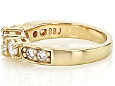 Moissanite 14k Yellow Gold Over Silver Ring 1.20ctw DEW.