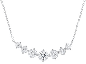 Moissanite Platineve Graduated Necklace 2.58ctw DEW
