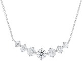 Moissanite Platineve Graduated Necklace 2.58ctw DEW