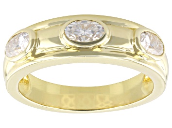 Picture of Moissanite 14k Yellow Gold Over Silver Band Ring .78ctw DEW.