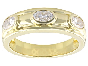 Moissanite 14k Yellow Gold Over Silver Band Ring .78ctw DEW.