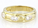 Moissanite 14k Yellow Gold Over Silver Band Ring .78ctw DEW.