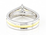 Moissanite Platineve 14k Yellow Gold Over Silver Solitaire Ring .80ct DEW