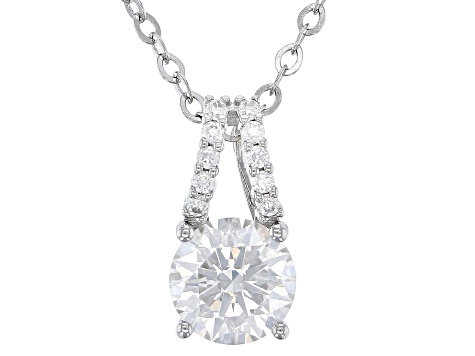 Moissanite Platineve Pendant 1.30ctw DEW.