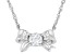 Moissanite Platineve Bow Necklace .60ct DEW