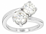 Moissanite Platineve Bypass Ring 2.00ctw DEW.