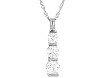 Picture of Moissanite Platineve 3 Stone Pendant 2.30ctw DEW