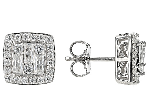 Moissanite Platineve Quad Earrings 1.52ctw DEW.