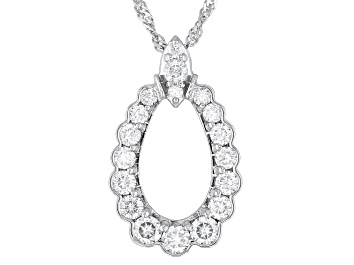 Picture of Moissanite Platineve Graduated Pendant .96ctw DEW