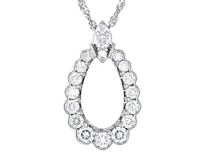 Moissanite Platineve Graduated Pendant .96ctw DEW