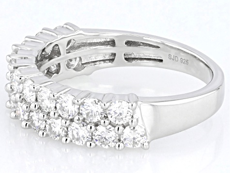 Moissanite Platineve Band Ring 1.38ctw DEW