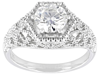 Picture of Moissanite Platineve Vintage Style Ring 1.28ctw DEW.