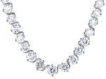 Moissanite Platineve® Graduated Tennis Necklace 14.24ctw DEW.