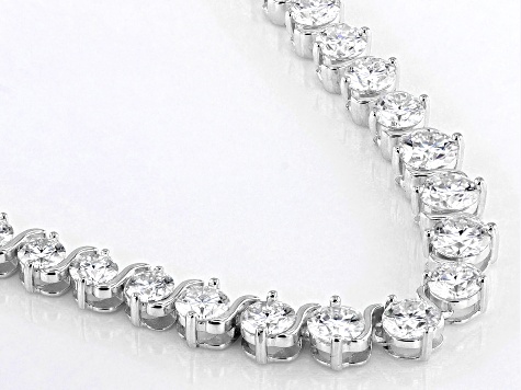 Moissanite Platineve® Graduated Tennis Necklace 14.24ctw DEW.