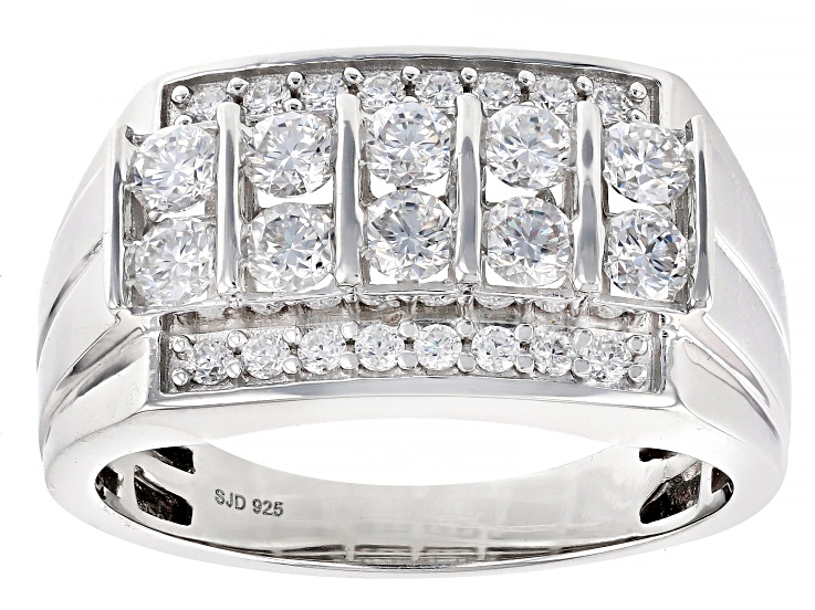 Moissanite Platineve Mens Ring 1.32ctw DEW. - MFJ399 | JTV