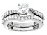 Moissanite Platineve Ring And Band 1.52ctw DEW.