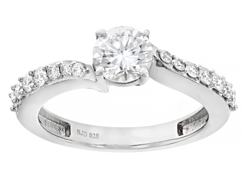 Moissanite Platineve Ring And Band 1.52ctw DEW.