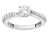 Moissanite Platineve Ring And Band 1.52ctw DEW.