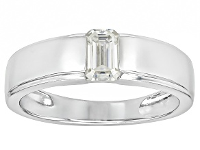 Moissanite Platineve Band Ring 0.58ct DEW