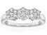 Moissanite Platineve Cluster Band Ring .63ctw DEW