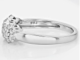 Moissanite Platineve Cluster Band Ring .63ctw DEW