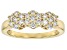 Moissanite 14k Yellow Gold Over Sterling Silver Cluster Band Ring .63ctw DEW