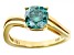 Green Moissanite 14k Yellow Gold Over Sterling Silver Solitaire Ring 1.70ctw DEW