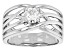 Moissanite Platineve Crossover Band Ring .60ctw DEW