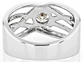 Moissanite Platineve Crossover Band Ring .60ctw DEW