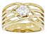 Moissanite, 14k Yellow Gold Over Sterling Silver Ring .60ctw DEW