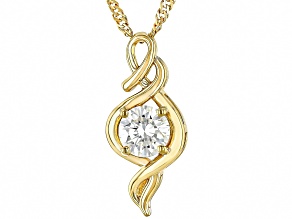 Moissanite 14k Over Sterling Silver Slide Pendant 0.80ctw DEW