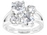 Moissanite Platineve Cluster Ring 2.86ctw DEW