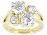 Moissanite 14k Yellow Gold Over Sterling Silver Ring 2.86ctw DEW