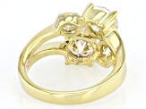 Moissanite 14k Yellow Gold Over Sterling Silver Ring 2.86ctw DEW