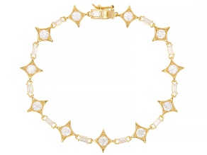 Moissanite 14k Yellow Gold Over Silver Bracelet 3.52ctw DEW