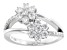 Moissanite Platineve Flower Design Ring 1.08ctw DEW.