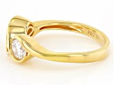Moissanite 14k Yellow Gold Over Silver 3 Stone Ring        
1.80ctw DEW.