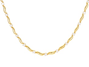 Moissanite 14k Yellow Gold Over Silver Necklace 2.40ctw DEW.