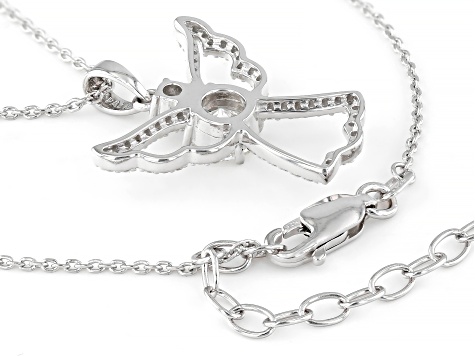 Moissanite Platineve Angel Pendant 1.51ctw DEW. - MFJ468 | JTV