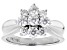 Moissanite Platineve Cluster Ring 1.04ctw DEW.