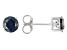 Navy Blue Moissanite Platineve Stud Earrings 2.00ctw DEW.