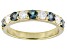 Moissanite And Lab Created Alexandrite 14k Yellow Gold Over Silver Band Ring .40ctw DEW