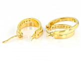 Moissanite 14k Yellow Gold Over Silver Hoop Earrings .48ctw DEW.