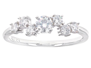 Moissanite Platineve Ring .59ctw DEW